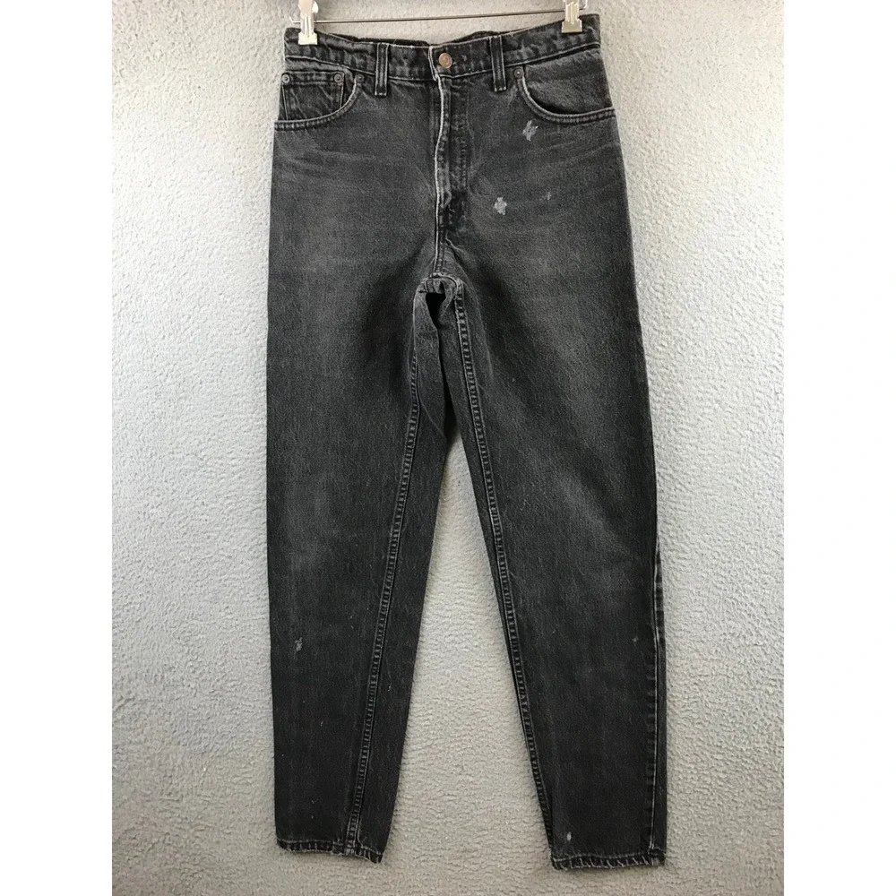 Levi Strauss 550 Mens Jeans Black Washed Relaxed Fit Denim Size 30x34
